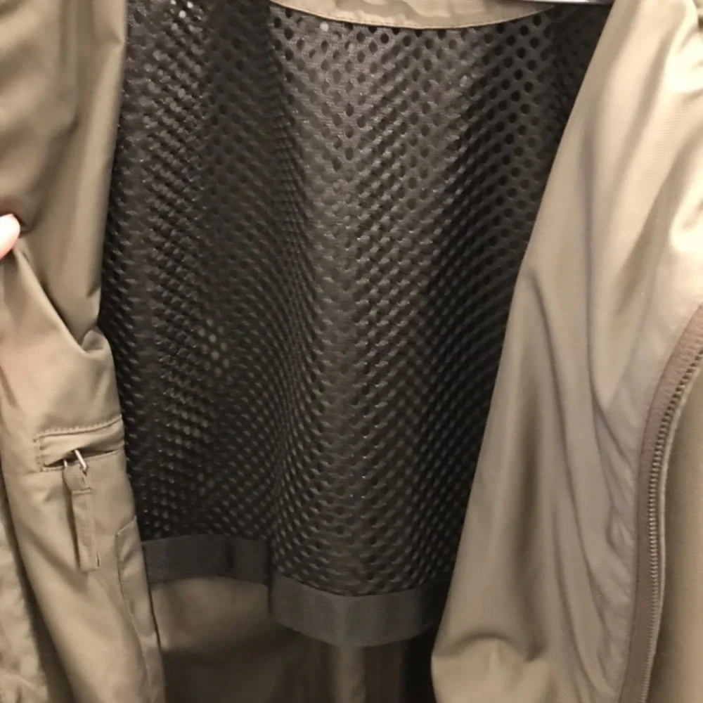 Armani Collezioni Rain Coat 42 brown green jacket